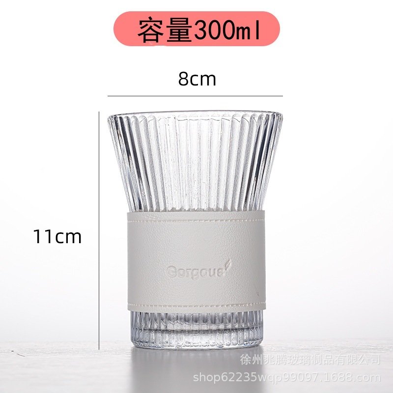 网红泡茶杯礼品玻璃杯高颜值防烫风琴束腰杯礼品咖啡杯伴手礼水杯 - 图片 4
