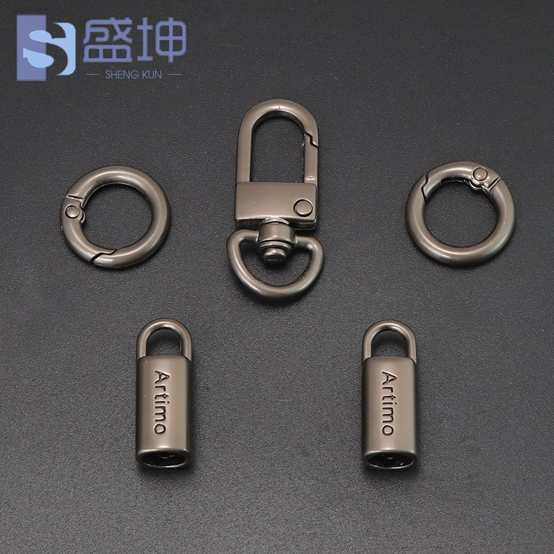 手机链扣头配件吊钟弹簧圈吊扣钩扣diy手机绳扣方形门扣手机挂扣 - 图片 2
